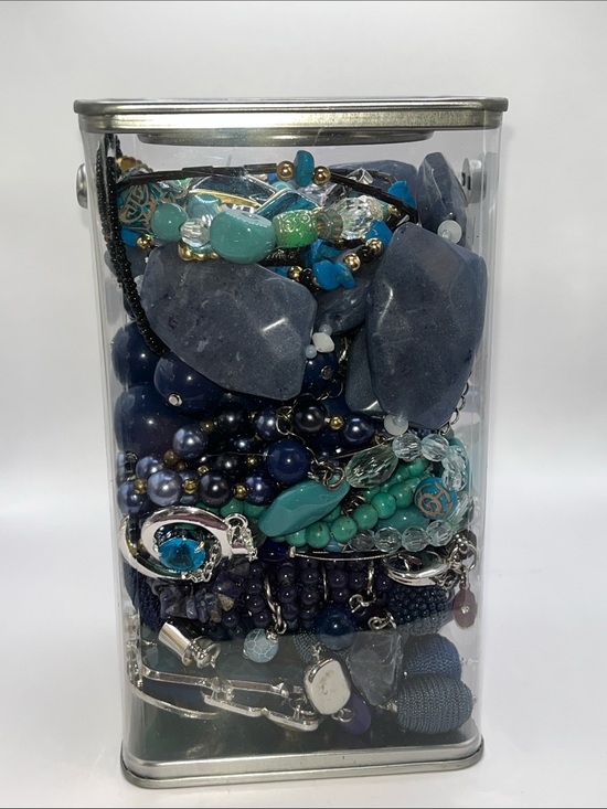 Jewelry - Women's blue green tones Mystery Jewelry Jar